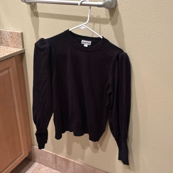The Drop Amazon woman's black sweater with puffed sleeves - Picture 1 of 10